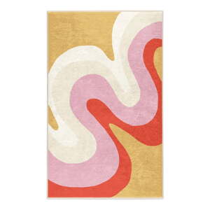 Žuti /ružičasti periv tepih 60x100 cm Raspberry Creamsicle – Mila Home