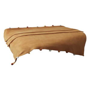 Senf žuti prekrivač od flisa 150x200 cm Pom Pom – Mijolnir