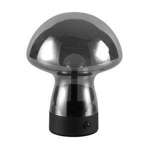 Siva LED stolna lampa sa staklenim sjenilom (visina 18 cm) Dooley – Trio