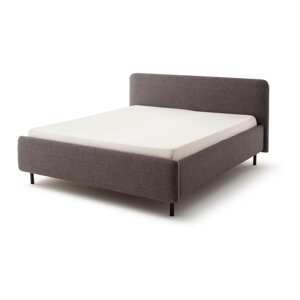 Antracitno sivi tapecirani bračni krevet s prostorom za odlaganje s podnicom 160x200 cm Primo – Meise Möbel
