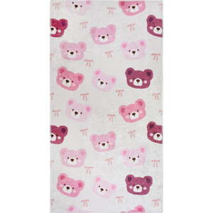 Ružičasti/boje slonovače periv dječji tepih 120x180 cm Cute Teddies Pink – Vitaus