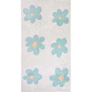 Mentol zeleni/boje slonovače periv dječji tepih 160x230 cm Cute Flowers Green – Vitaus
