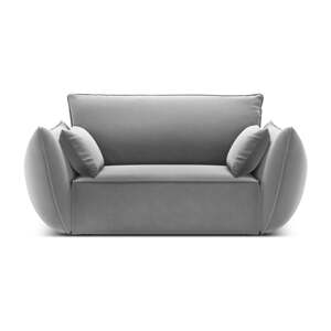 Svijetlo siva baršunasti fotelja Vanda – Mazzini Sofas
