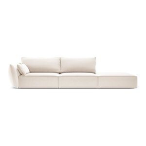 Bež baršunasta sofa s lijevim kutom 264 cm Vanda – Mazzini Sofas