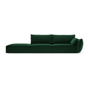 Tamno zelena baršunasta sofa s desnim kutom 264 cm Vanda – Mazzini Sofas