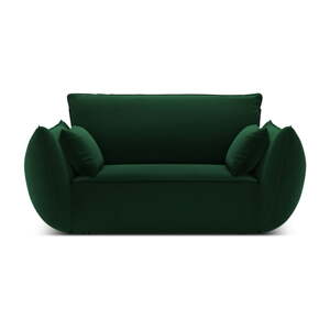 Tamno zelena baršunasti fotelja Vanda – Mazzini Sofas