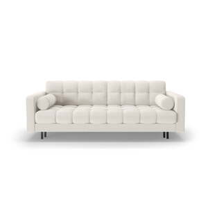 Krem sklopiva/s prostorom za odlaganje sofa od bouclé tkanine 222 cm Bali – Cosmopolitan Design