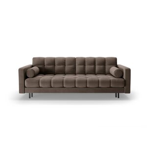 Smeđa baršunasti sklopiva/s prostorom za odlaganje sofa 222 cm Bali – Cosmopolitan Design