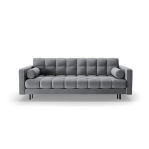 Svijetlo siva baršunasti sklopiva/s prostorom za odlaganje sofa 222 cm Bali – Cosmopolitan Design