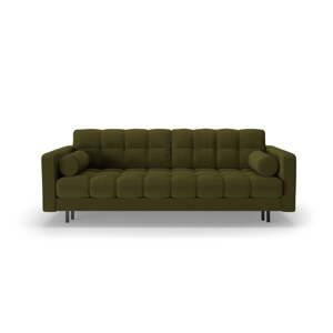 Zelena sklopiva/s prostorom za odlaganje sofa od bouclé tkanine 222 cm Bali – Cosmopolitan Design