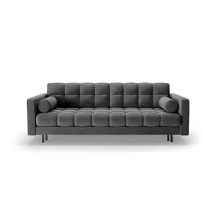 Tamno siva baršunasti sklopiva/s prostorom za odlaganje sofa 222 cm Bali – Cosmopolitan Design