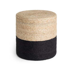 Crni/u prirodnoj boji tabure Juta Gold Black – Hanse Home