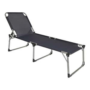 Antracitno siva metalna vrtna ležaljka Abaco – Garden Pleasure