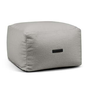 Svijetlo siva vreća za sjedenje od bouclé tkanine Softbox MooG – SLOWDOWN