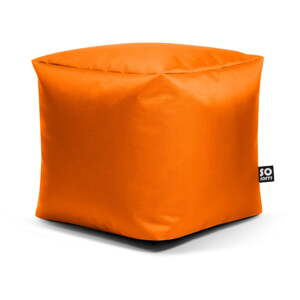 Narančasta dječja vreća za sjedenje od imitacije kože Cube M – So Soft?