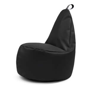 Crna dječja vreća za sjedenje od imitacije kože Lull M – So Soft?