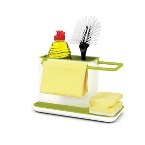 Bijelo-zeleni kuhinjski stalak za deterdžente Joseph Joseph Caddy Sink Tidy