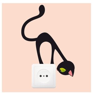 Naljepnica Ambiance Curious Cat, 17 x 12 cm