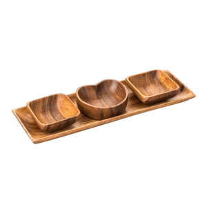 Zdjele za posluživanje s pladnjem od bagremovog drveta Premier Housewares Socorro
