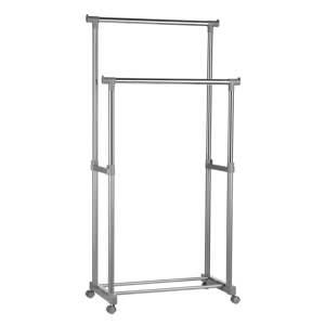 Metalni teleskopski/mobilni stalak za odjeću u srebrnoj boji – Premier Housewares