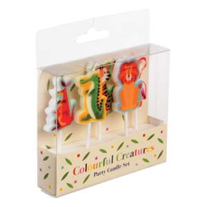 Svijeće za tortu u setu 5 kom Colourful Creatures – Rex London