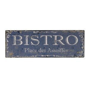 Metalni ukrasni znak 40x14 cm Bistro – Antic Line