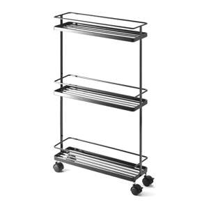 Crni metalni regal na kotačima 38x66 cm Tower – YAMAZAKI