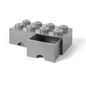 Siva kutija za pohranu s dvije ladice LEGO®
