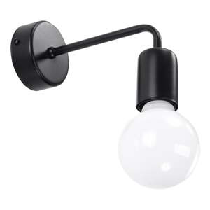 Crna zidna lampa Sollux Donato