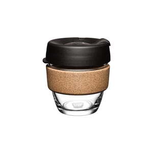 Crna/smeđa putna šalica 227 ml Brew Cork Black S – KeepCup