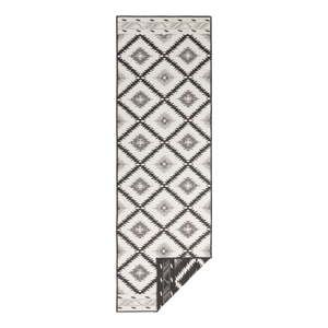 Crno-bež tepih za eksterijer NORTHRUGS Malibu, 80 x 350 cm