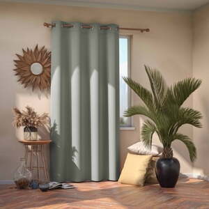 Siva zavjesa za zamračivanje AmeliaHome Eyelets Silver, 140 x 245 cm
