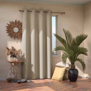 Krem zavjesa za zamračivanje AmeliaHome Eyelets Cream, 140 x 245 cm