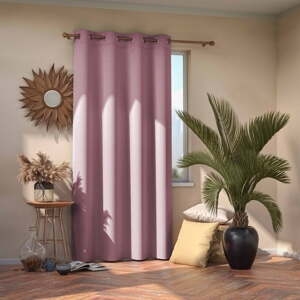 Svijetlo ružičasta zavjesa za zamračivanje AmeliaHome Eyelets Pink, 140 x 245 cm