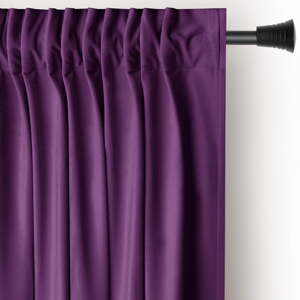 Ljubičasta zavjesa za djelomično zamračenje od samta 140x245 cm Pleat – Restilo