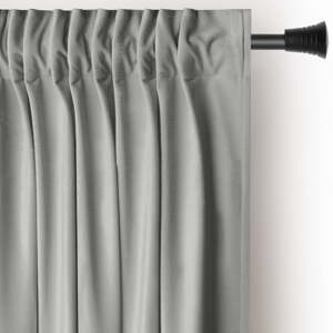 Siva zavjesa za djelomično zamračenje od samta 140x245 cm Pleat – Restilo