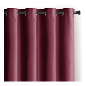Bordo/ružičasta zavjesa za djelomično zamračenje od samta 140x270 cm Eyelets – Restilo