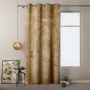 Senf žuta zavjesa sa baršunastom površinom AmeliaHome Velvet, 140 x 245 cm