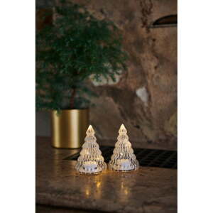 Set od 2 svjetleća LED ukrasa Sirius Lucy Tree White, visine 9 cm