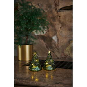 Set od 2 svjetleća LED ukrasa Sirius Lucy Tree Green, visine 9 cm
