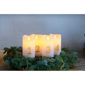Set od 4 svjetleća LED ukrasa Sirius Sara Gold, visine 13 cm