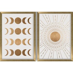 Slike u setu 2 kom 38x53 cm Moon & Sun – Wallity