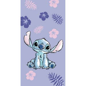 Ljubičasti pamučan dječji ručnik 70x140 cm Lilo and Stitch – Jerry Fabrics