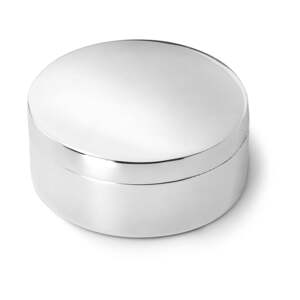 Metalna kutijica za prvi mliječni zub u sjajno srebrnoj boji ø 4x2 cm Round – Zilverstad