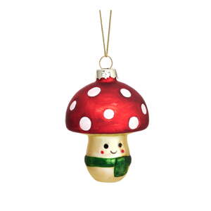 Stakleni ukas za božićno drvce ø 6 cm Happy Mushroom – Sass & Belle