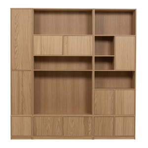 Modularna biblioteka u dekoru hrasta u prirodnoj boji 217x243 cm Modulair – vtwonen