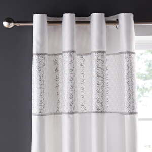 Bijele zavjese u setu 2 kom od mikrosatena 168x229 cm Deco Sequin – Catherine Lansfield