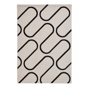 Crno-bijeli tepih 80x150 cm Linear Curve – Catherine Lansfield