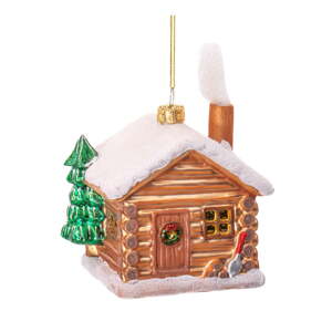 Stakleni ukas za božićno drvce 10 cm Christmas Cabin – Sass & Belle