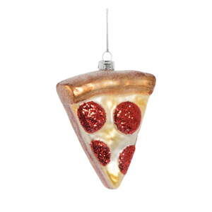 Stakleni ukas za božićno drvce 10 cm Pizza Slice – Sass & Belle